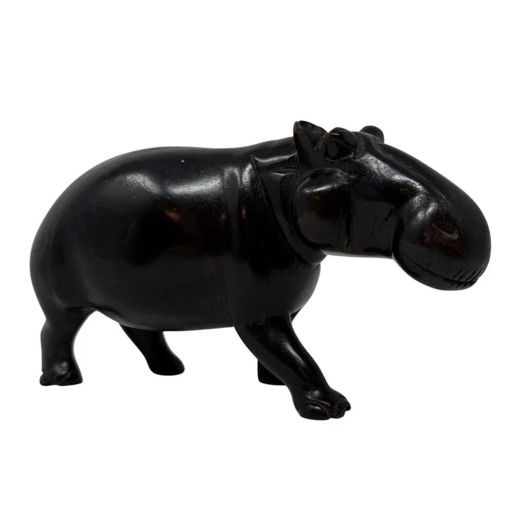Vintage‎ Ironwood Hippo Figurine 8